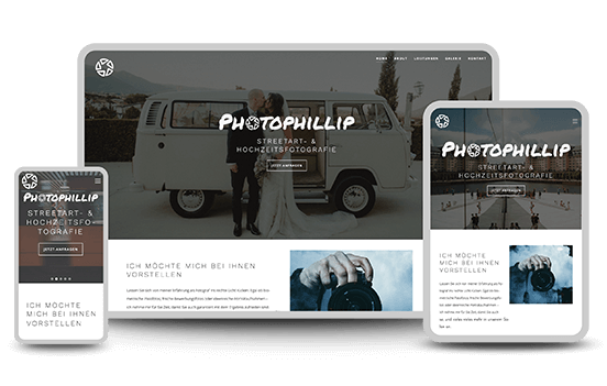 Beispielseite Fotograf Website Design Service